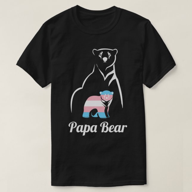 Camiseta Papá oso transexual padre transexual niño LGBT tra (Diseño del anverso)