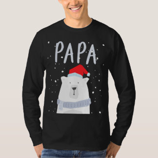 Camiseta Papa osos Navidades de Santa Hat Familia