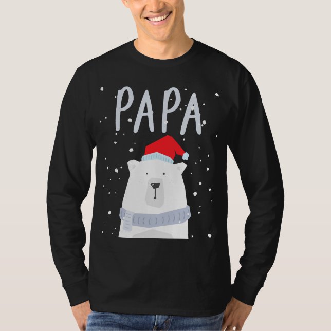 Camiseta Papa osos Navidades de Santa Hat Familia (Anverso)