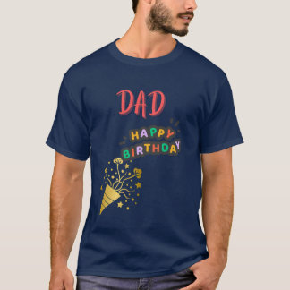Camiseta Papá Padre Cumpleaños Abundancia Dorada Personaliz