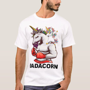 Camiseta Papá Padre Dadacorn Unicornio