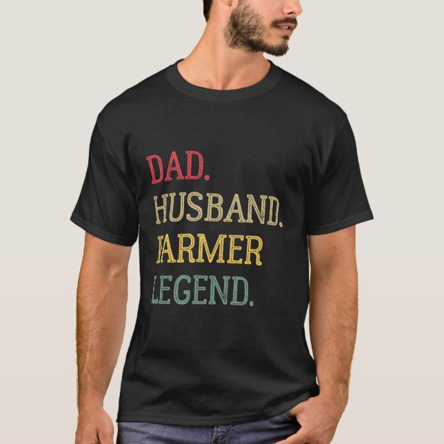 Camiseta Papá, padre de la leyenda de agricultor (Anverso)