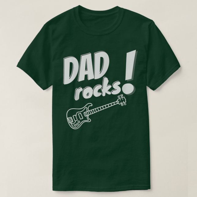 Camiseta Papá, padre de los hombres, papá, bebe música rock (Diseño del anverso)