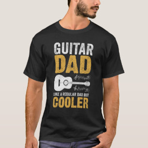 Camiseta Papá padre guitarra musical como papá padre común 