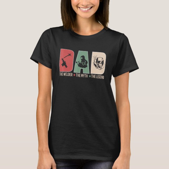 Camiseta Papá Padres Soldadores Mitos Leyenda (Anverso)