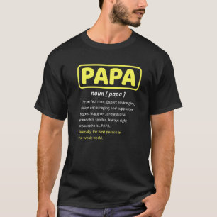 Camiseta Papa padrino Definición Día Del Abuelo Padre