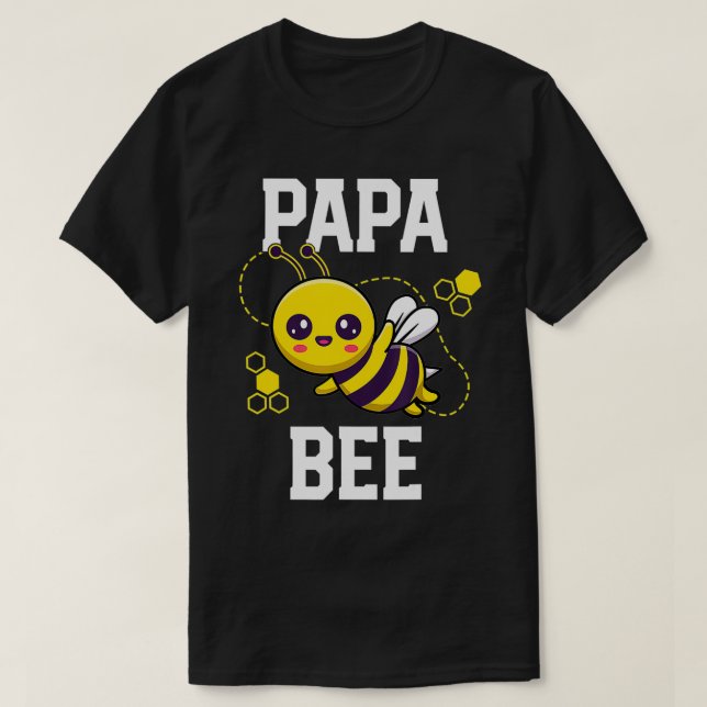 Camiseta Papá papá de Abeja de la familia Cumpleaños Primer (Diseño del anverso)
