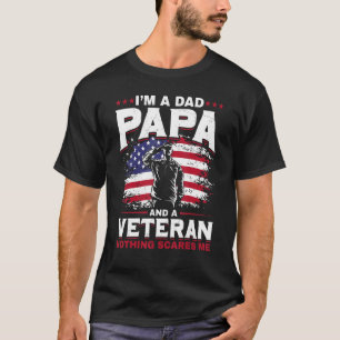 Camiseta Papá Papá Noel Veterano Padre Soldado
