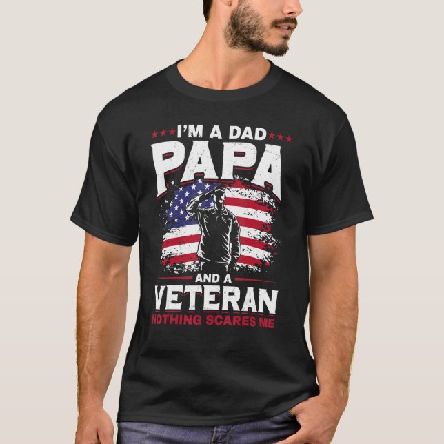 Camiseta Papá Papá Noel Veterano Padre Soldado (Anverso)