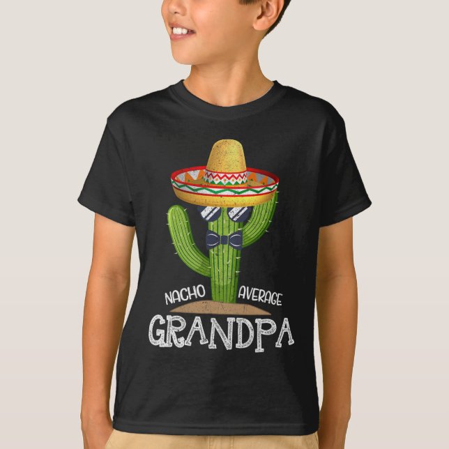 Camiseta Papá Papa Padres Día Nacho Promedio Abuelo Cinco D (Anverso)