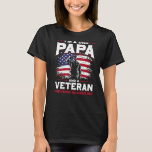 Camiseta Papá Papá, veterano padre patriótico soldado de lo