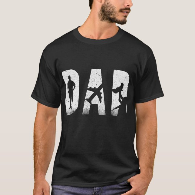 Camiseta Papá para hombre y piloto (Anverso)