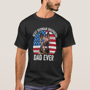 Camiseta Papá pastor alemán patriótico perro bandera americ