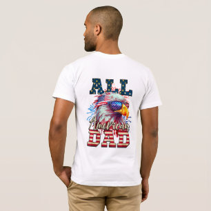 Camiseta Papá Patriota Americano 1776-2026