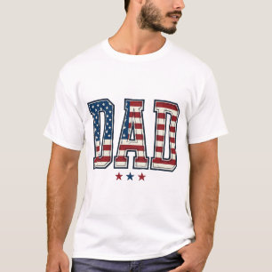Camiseta Papá Patriótico Bandera Americana Diseño Vector Vi