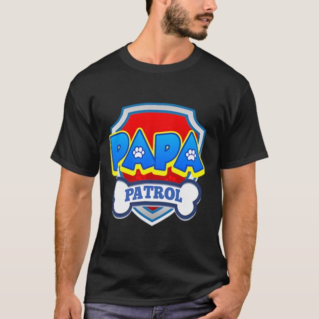 Camiseta Papa Patrol Perro gracioso regalo Fiesta de cumple (Anverso)
