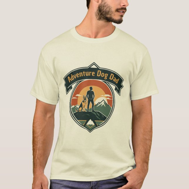 Camiseta Papá Perro Aventurero (Anverso)