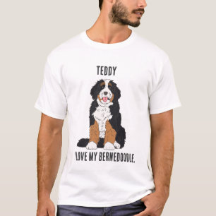 Camiseta Papa Perro Bernedoodle Personalizado Nombre