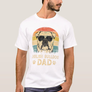 Camiseta Papa perro bulldog inglés vintage
