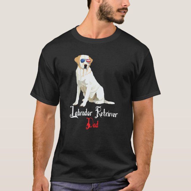 Camiseta Papá Perro Cachorro Labrador Retriever (Anverso)