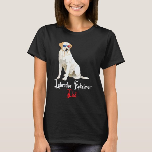 Camiseta Papa Perro Cachorro Labrador Retriever (Anverso)