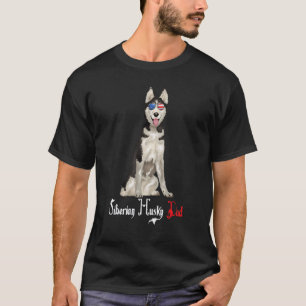 Camiseta Papá Perro Cachorro Papá Husky Siberiano