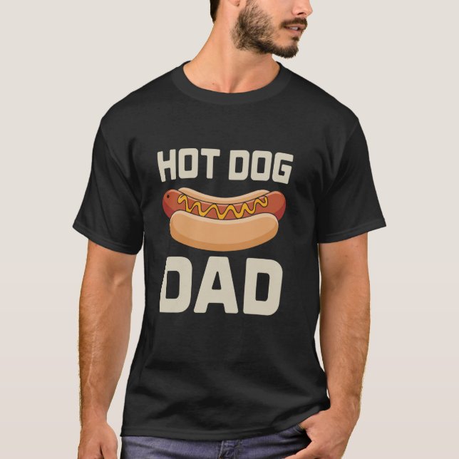 Camiseta Papá Perro Caliente Padre Amante De La Comida Comi (Anverso)