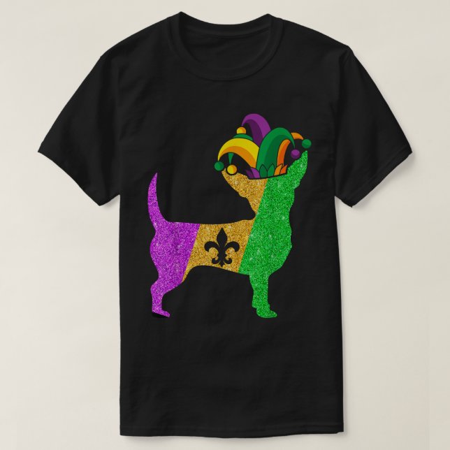 Camiseta Papá Perro Chihuahua Mamá Amante Fiesta Divertida  (Diseño del anverso)