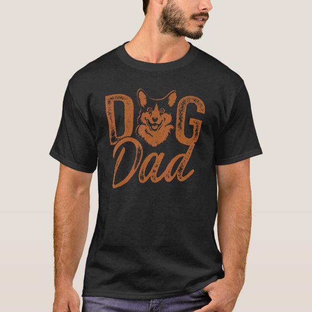 Camiseta Papá perro Corgi (Anverso)