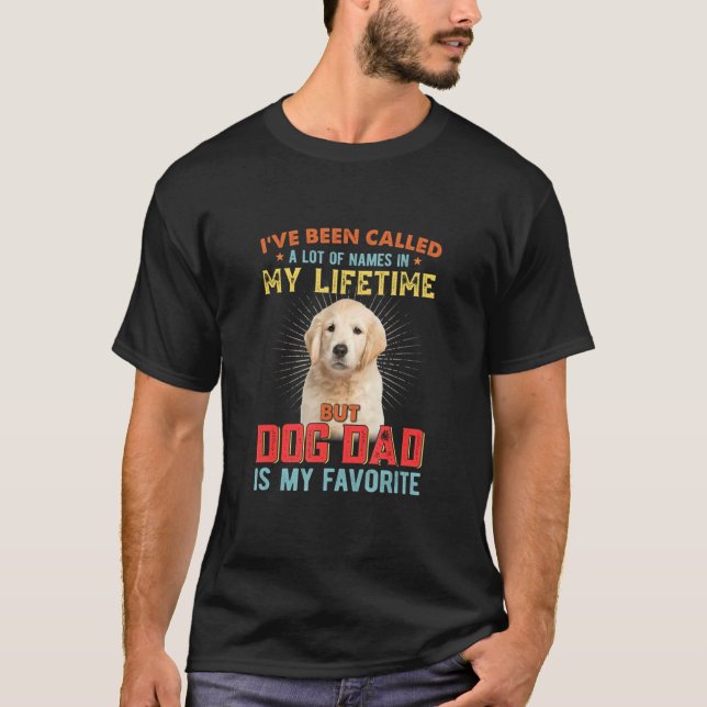 Camiseta Papá perro es mi nombre favorito Feliz Día del Pad (Anverso)