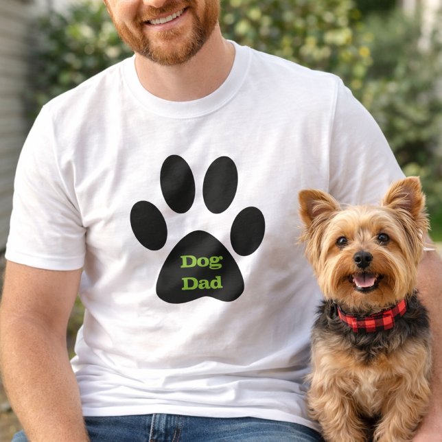 Camiseta Papá Perro Hombres Negros (Subido por el creador)