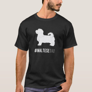 Camiseta Papá Perro Maltés Para Hombres Perro Maltés