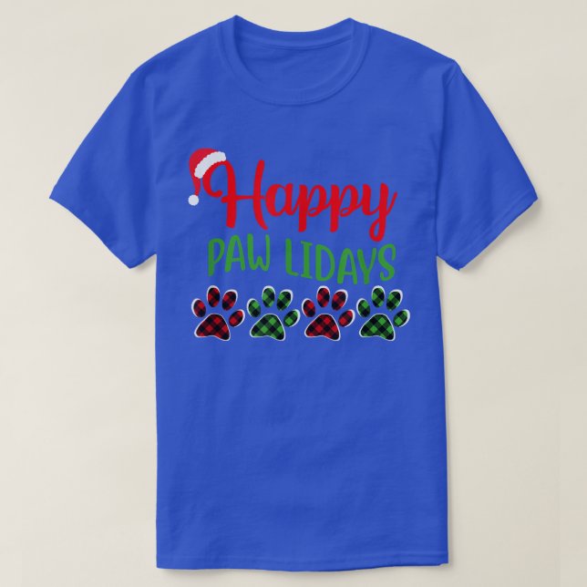 Camiseta Papá Perro Mamá Feliz Navidad (Diseño del anverso)