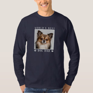 Camiseta Papá Perro Mejor del Mundo Huellas de Pata Blancas