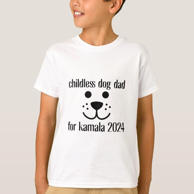 Camiseta Papá Perro Para Kamala Harris 2024  (Anverso)