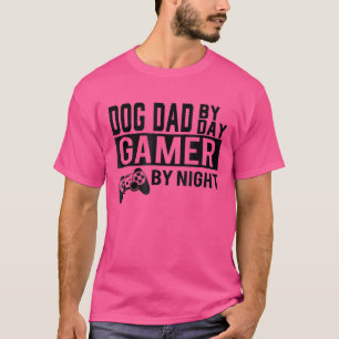 Camiseta Papá Perro por día jugador de noche feliz día del 