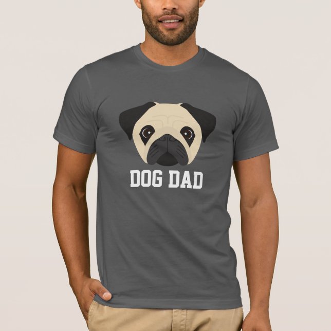 Camiseta Papá Perro Pug Ciervo (Anverso)