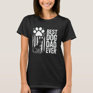 Camiseta Papá Perro Siempre Bandera de EE. UU. Regalo Diver