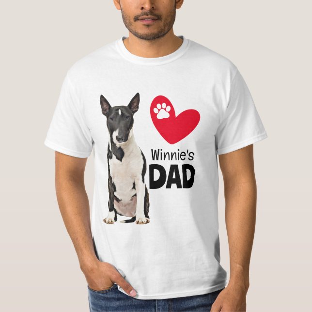 Camiseta Papá Personalizado del Bull Terrier (Anverso)
