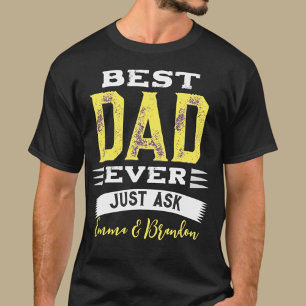 Camiseta Papá Personalizado Mejor Papá Padre Ever Solo Preg