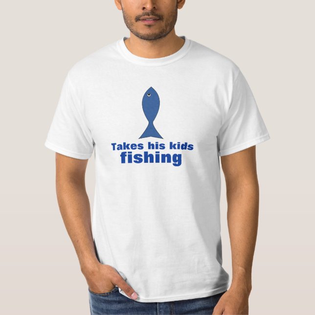 Camiseta Papá pesca con niños (Anverso)