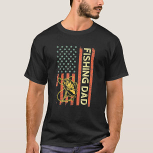 Camiseta Papá Pescador 4 De Julio Bandera Americana Día Del