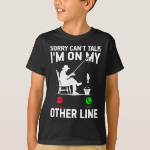 Camiseta Papá Pescador Divertido Hombres Carrete Divertido