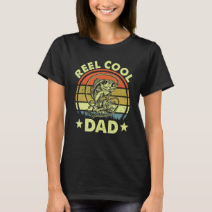 Camiseta Papá Pescador Genial Carrete Vintage Día del Padre
