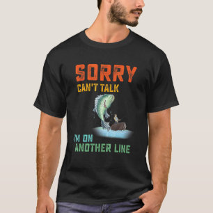 Camiseta Papá Pescador Hombres Carrete Genial Pez Lubina Pe