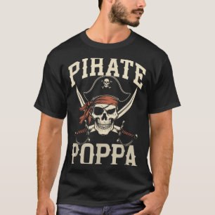 Camiseta Papá Pirata Capitán Divertido Coincidente Hallowee