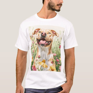 Camiseta Papá Pit Bull – Acuarela