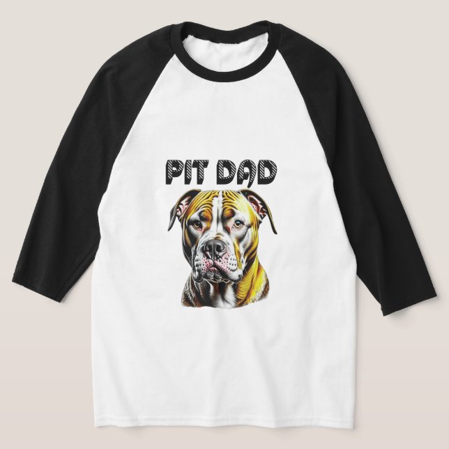 Camiseta Papá Pit Bull | Amantes de los Perros  (Distribución)