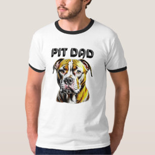 Camiseta Papá Pit Bull   Amantes de los Perros 