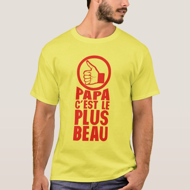 Camiseta papa plus beau pouce ok (Anverso)